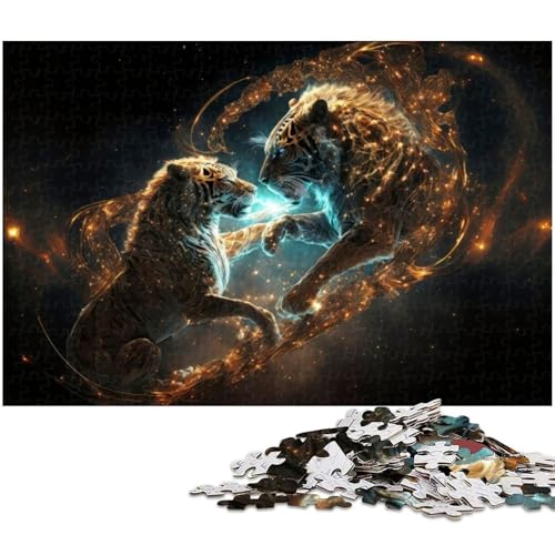1000 teiliges Puzzle für Erwachsene Nebula Connection Tigers Spielzeug Denkspiel anspruchsvolles Puzzlespiel und Familienspiel (Größe 75 x 50 cm) von zouxangzz