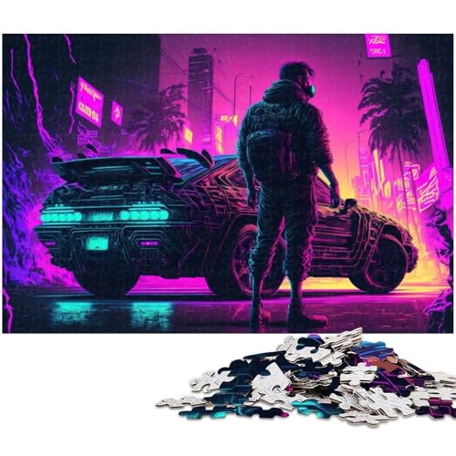 1000 teiliges Puzzle für Erwachsene Neon Standoff Spielzeug Denkspiel anspruchsvolles Puzzlespiel und Familienspiel (Größe 75 x 50 cm) von zouxangzz