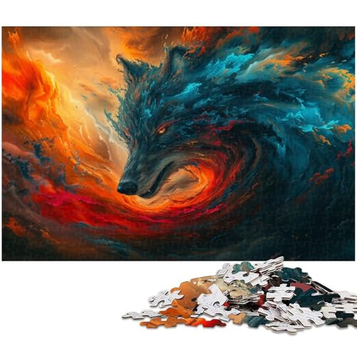 1000 teiliges Puzzle für Erwachsene Ölgemälde Fuchs Puzzle Kunstwerk für Teenager ab 14 Jahren (Größe 75 x 50 cm) von zouxangzz