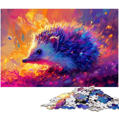 1000 teiliges Puzzle für Erwachsene Ölgemälde Igel EIN Kunstwerk für Teenager ab 14 Jahren (Größe 75 x 50 cm) von zouxangzz