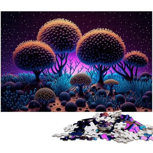 1000 teiliges Puzzle für Erwachsene Pilzwald EIN Kunstwerk für Teenager ab 14 Jahren 1000 Teile (75 x 50 cm) von zouxangzz