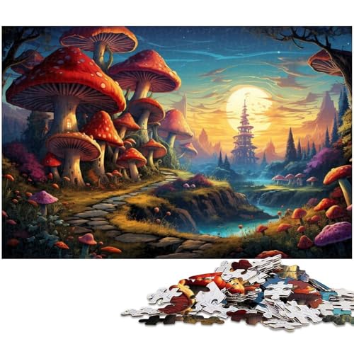 1000 teiliges Puzzle für Erwachsene Pilzwelt Puzzle Kunstwerk für Teenager ab 14 Jahren 1000 Teile (38 x 26 cm) von zouxangzz