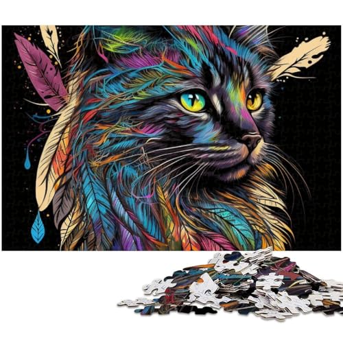 1000 teiliges Puzzle für Erwachsene Porträt Einer schönen Katze Spielzeug Denkspiel anspruchsvolles Puzzlespiel und Familienspiel (Größe 75 x 50 cm) von zouxangzz