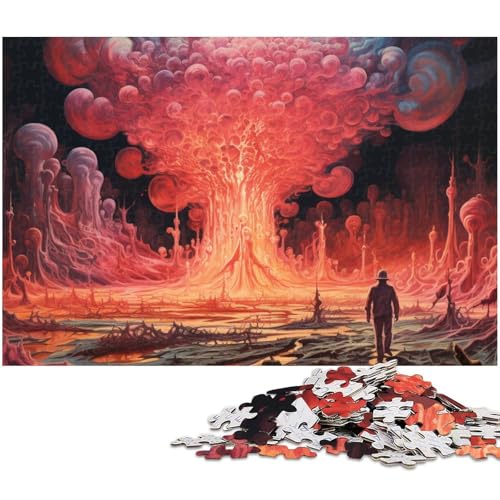 1000 teiliges Puzzle für Erwachsene Psychedelic Nuclear Wasteland Spielzeug Denkspiel anspruchsvolles Puzzlespiel und Familienspiel (Größe 38 x 26 cm) von zouxangzz