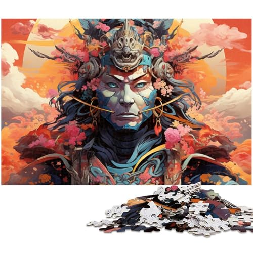 1000 teiliges Puzzle für Erwachsene Psychedelic Samurai EIN Kunstwerk für Teenager ab 14 Jahren (Größe 38 x 26 cm) von zouxangzz