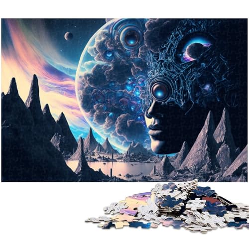 1000 teiliges Puzzle für Erwachsene Psychedelisches Puzzle Holzpuzzle Lernspielzeug (Größe 75 x 50 cm) von zouxangzz