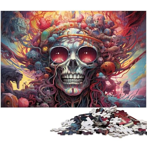 1000 teiliges Puzzle für Erwachsene Psychedelisches kosmisches Monster Puzzle Holzpuzzle Lernspielzeug 1000 Teile (75 x 50 cm) von zouxangzz