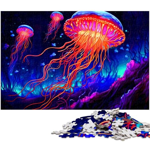 1000 teiliges Puzzle für Erwachsene Quallenspielzeug Denkspiel anspruchsvolles Puzzlespiel und Familienspiel (Größe 38 x 26 cm) von zouxangzz