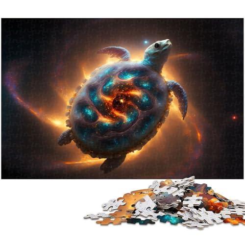 1000 teiliges Puzzle für Erwachsene Schildkröten Puzzle Kunstwerk für Teenager ab 14 Jahren (Größe 38 x 26 cm) von zouxangzz