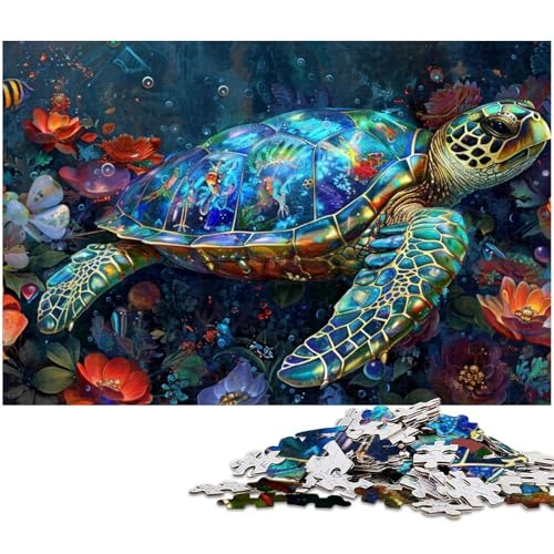 1000 teiliges Puzzle für Erwachsene Schildkrötenspielzeug Denkspiel anspruchsvolles Puzzlespiel und Familienspiel (Größe 38 x 26 cm) von zouxangzz
