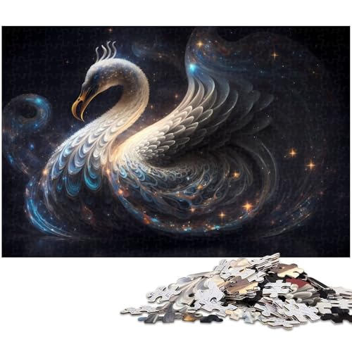 1000 teiliges Puzzle für Erwachsene Schwanenpaar Holzpuzzle Lernspielzeug (Größe 75 x 50 cm) von zouxangzz