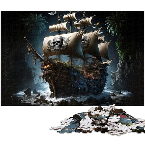 1000 teiliges Puzzle für Erwachsene Segel Piratenschiff Spielzeug Denkspiel anspruchsvolles Puzzlespiel und Familienspiel (Größe 75 x 50 cm) von zouxangzz