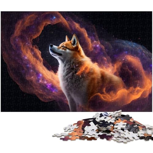 1000 teiliges Puzzle für Erwachsene Shiba Inu Puzzle Kunstwerk für Teenager ab 14 Jahren (Größe 75 x 50 cm) von zouxangzz