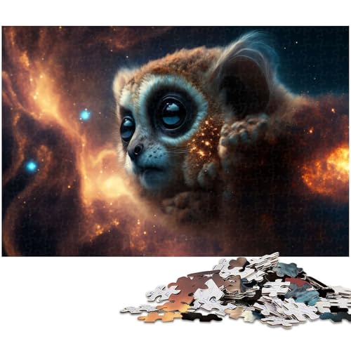 1000 teiliges Puzzle für Erwachsene Slow Loris Lernspiel Herausforderung Spielzeug Kunstwerk Geschenk (Größe 75 x 50 cm) von zouxangzz