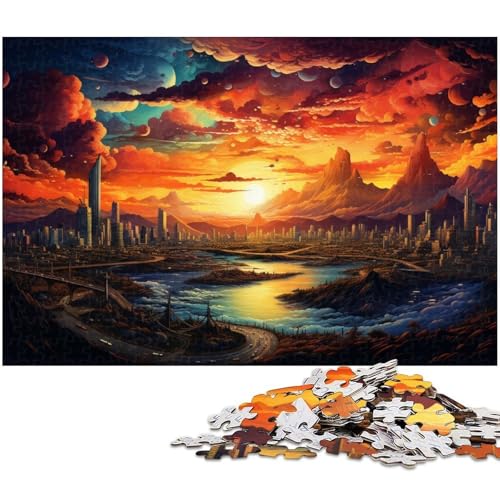 1000 teiliges Puzzle für Erwachsene Sonnenuntergangstour Puzzle für Lernspiele Herausforderung Spielzeug Kunstwerk Geschenk 1000 Stück (75 x 50 cm) von zouxangzz