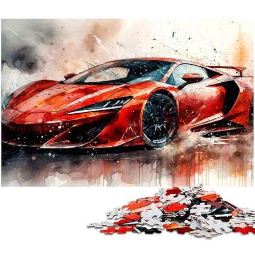 1000 teiliges Puzzle für Erwachsene Sportwagen unmögliches Puzzle für Teenager ab 14 Jahren (Größe 38 x 26 cm) von zouxangzz