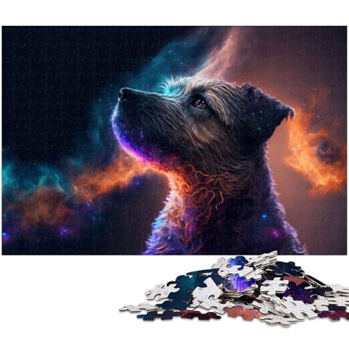 1000 teiliges Puzzle für Erwachsene Terrier Unmögliches Puzzle für Teenager ab 14 Jahren (Größe 75 x 50 cm) von zouxangzz