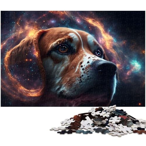1000 teiliges Puzzle für Erwachsene Tier Beagle Puzzle Lernspiel Herausforderung Spielzeug Kunstwerk Geschenk (Größe 38 x 26 cm) von zouxangzz