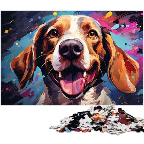 1000 teiliges Puzzle für Erwachsene Tier Beagle Puzzle für Lernspiele Herausforderung Spielzeug Kunstwerk Geschenk 1000 Teile (38 x 26 cm) von zouxangzz