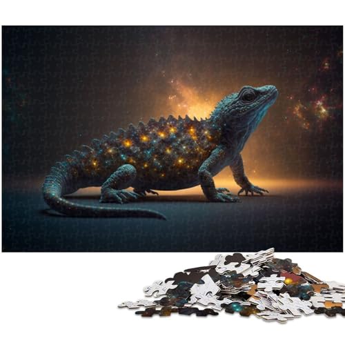 1000 teiliges Puzzle für Erwachsene Tier Eidechsen Puzzle für Lernspiele Herausforderung Spielzeug Kunstwerk Geschenk 1000 PCS (75 x 50 cm) von zouxangzz