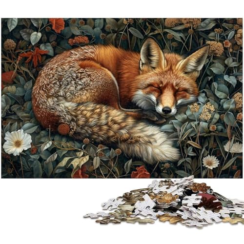 1000 teiliges Puzzle für Erwachsene Tier Fuchs EIN Kunstwerk für Teenager ab 14 Jahren (Größe 38 x 26 cm) von zouxangzz