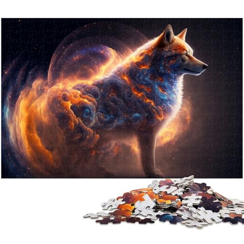 1000 teiliges Puzzle für Erwachsene Tier Fuchs Puzzle als Geschenk Stressabbau schwierige Herausforderung 1000 Teile (38 x 26 cm) von zouxangzz
