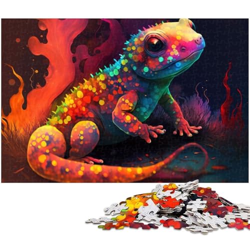 1000 teiliges Puzzle für Erwachsene Tier Geckos Puzzle für Lernspiele Herausforderung Spielzeug Kunstwerk Geschenk 1000 PCS (75 x 50 cm) von zouxangzz