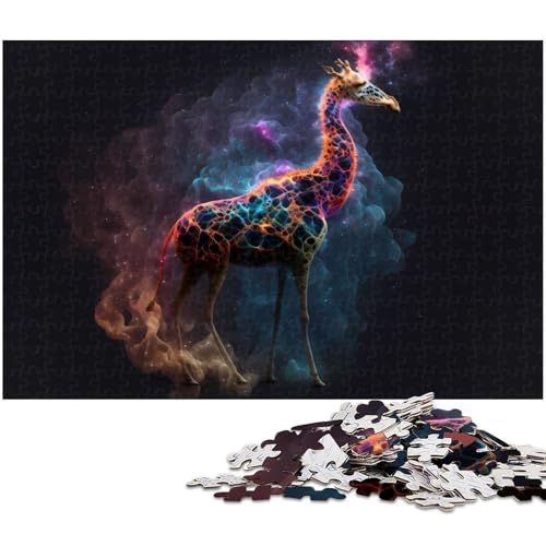 1000 teiliges Puzzle für Erwachsene Tier Giraffe Spielzeug Denkspiel anspruchsvolles Puzzlespiel und Familienspiel (Größe 38 x 26 cm) von zouxangzz