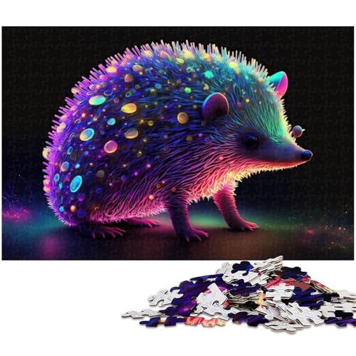 1000 teiliges Puzzle für Erwachsene Tier Igel EIN Kunstwerk für Teenager ab 14 Jahren 1000 Teile (75 x 50 cm) von zouxangzz