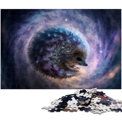 1000 teiliges Puzzle für Erwachsene Tier Igel Puzzle Holzpuzzle Lernspielzeug 1000 Teile (75 x 50 cm) von zouxangzz