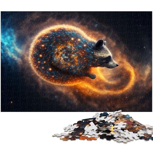 1000 teiliges Puzzle für Erwachsene Tier Waschbär Puzzle für Lernspiele Herausforderung Spielzeug Kunstwerk Geschenk 1000 Teile (38 x 26 cm) von zouxangzz