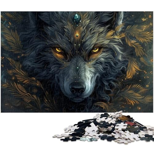 1000 teiliges Puzzle für Erwachsene Tier Wolf Spielzeug Denkspiel anspruchsvolles Puzzlespiel und Familienspiel (Größe 38 x 26 cm) von zouxangzz