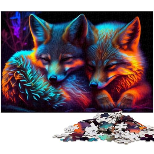 1000 teiliges Puzzle für Erwachsene Tier Wolf Spielzeug Denkspiel anspruchsvolles Puzzlespiel und Familienspiel (Größe 75 x 50 cm) von zouxangzz