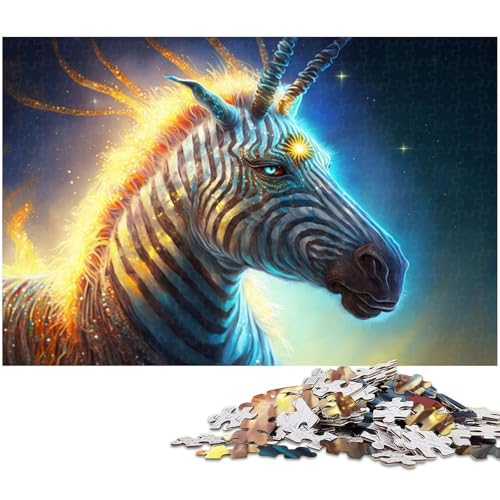 1000 teiliges Puzzle für Erwachsene Tier Zebra Puzzle Kunstwerk für Teenager ab 14 Jahren 1000 Teile (75 x 50 cm) von zouxangzz