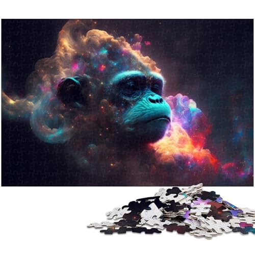 1000 teiliges Puzzle für Erwachsene Tieraffen Puzzle für Lernspiele Herausforderung Spielzeug Kunstwerk Geschenk 1000 Teile (38 x 26 cm) von zouxangzz
