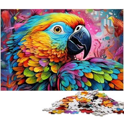 1000 teiliges Puzzle für Erwachsene Tiere Vögel Papageien Puzzle als Geschenk Stressabbau schwierige Herausforderung (Größe 38 x 26 cm) von zouxangzz