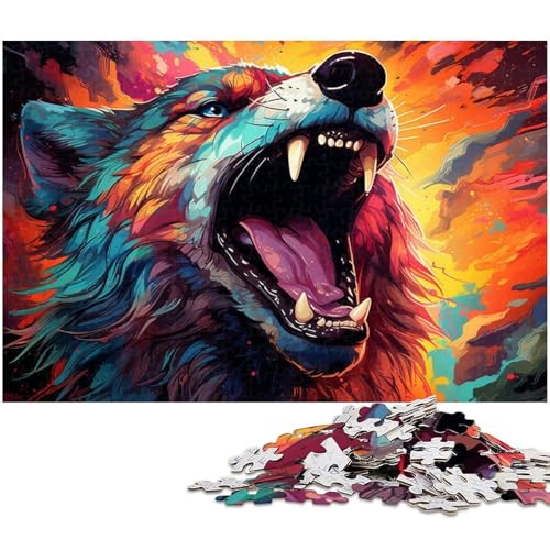 1000 teiliges Puzzle für Erwachsene Tiere im farbenfrohen Universum Spielzeug Denkspiel anspruchsvolles Puzzlespiel und Familienspiel 1000 Teile (38 x 26 cm) von zouxangzz