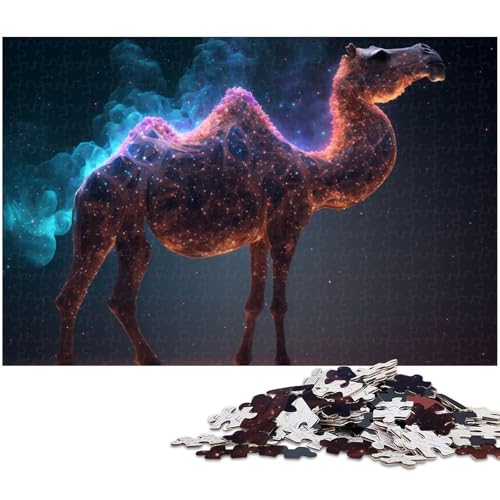 1000 teiliges Puzzle für Erwachsene Tierkamel EIN Kunstwerk für Teenager ab 14 Jahren (Größe 75 x 50 cm) von zouxangzz