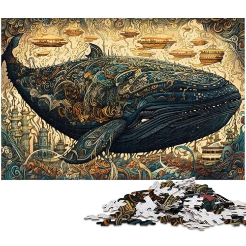 1000 teiliges Puzzle für Erwachsene Tierwale Puzzle für Lernspiele Herausforderung Spielzeug Kunstwerk Geschenk 1000 PCS (75 x 50 cm) von zouxangzz