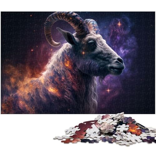 1000 teiliges Puzzle für Erwachsene Tierziegenspielzeug Denkspiel anspruchsvolles Puzzlespiel und Familienspiel 1000 Teile (75 x 50 cm) von zouxangzz