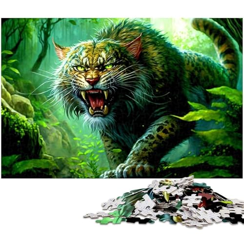 1000 teiliges Puzzle für Erwachsene Tiger EIN Kunstwerk für Teenager ab 14 Jahren (Größe 38 x 26 cm) von zouxangzz