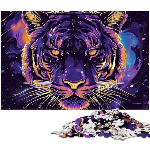 1000 teiliges Puzzle für Erwachsene Tiger Spielzeug Denkspiel anspruchsvolles Puzzlespiel und Familienspiel (Größe 75 x 50 cm) von zouxangzz