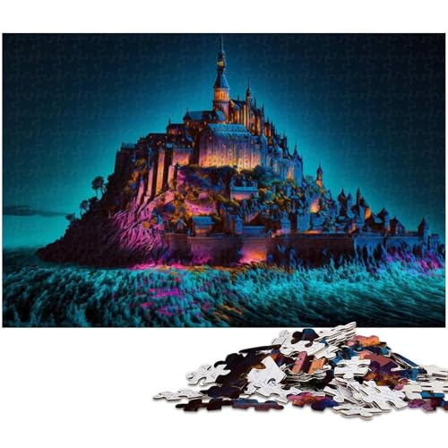 1000 teiliges Puzzle für Erwachsene Traumschloss Puzzle Lernspiel Herausforderung Spielzeug Kunstwerk Geschenk (Größe 38 x 26 cm) von zouxangzz