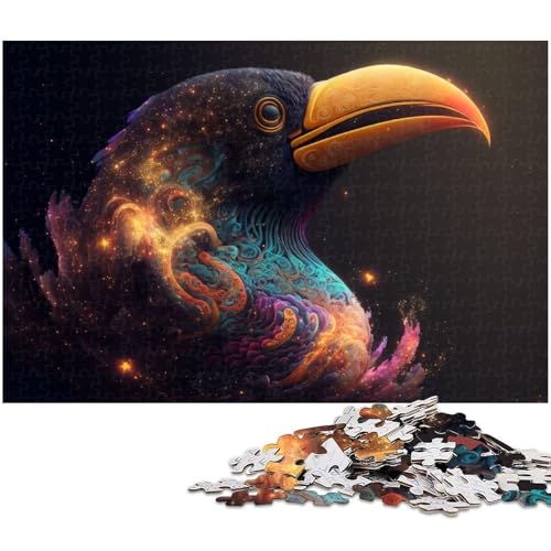1000 teiliges Puzzle für Erwachsene Tukan Puzzle Kunstwerk für Teenager ab 14 Jahren (Größe 75 x 50 cm) von zouxangzz