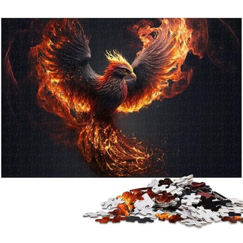 1000 teiliges Puzzle für Erwachsene Vogel Phönix Holzpuzzle Lernspielzeug (Größe 75 x 50 cm) von zouxangzz