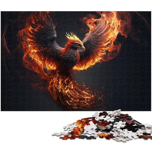 1000 teiliges Puzzle für Erwachsene Vogel Phönix Papierpuzzle Lernspielzeug (Größe 38 x 26 cm) von zouxangzz
