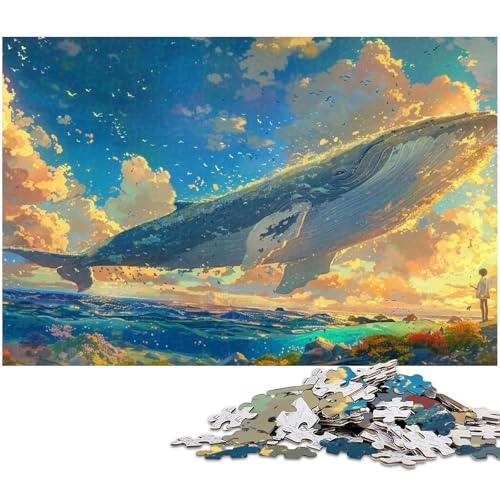 1000 teiliges Puzzle für Erwachsene Wal EIN Kunstwerk für Teenager ab 14 Jahren (Größe 38 x 26 cm) von zouxangzz