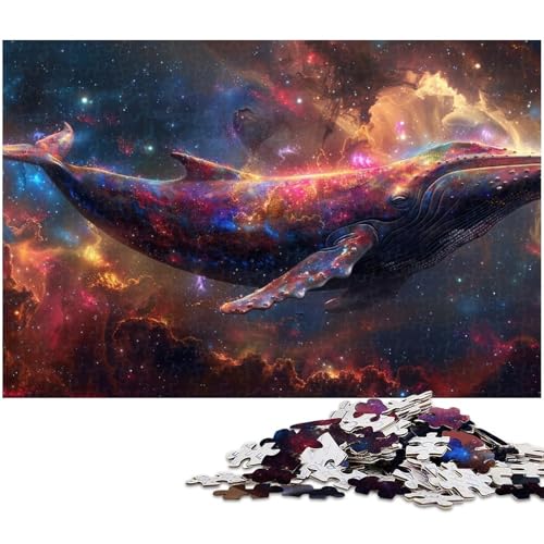 1000 teiliges Puzzle für Erwachsene Wal Puzzle Holzpuzzle Lernspielzeug (Größe 75 x 50 cm) von zouxangzz