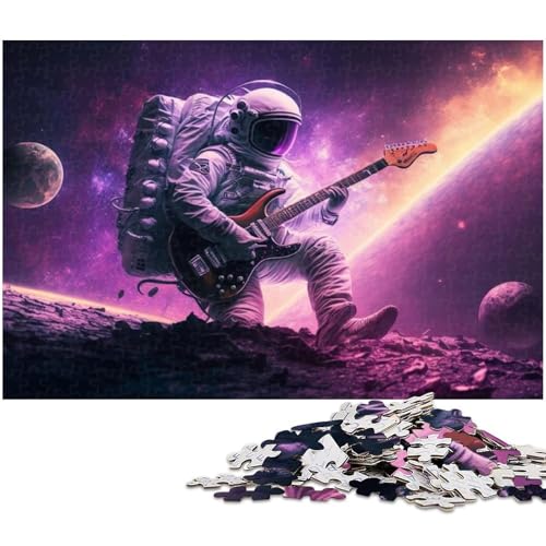 1000 teiliges Puzzle für Erwachsene Weltraum Astronauten Puzzle Lernspiel Herausforderung Spielzeug Kunstwerk Geschenk (Größe 38 x 26 cm) von zouxangzz
