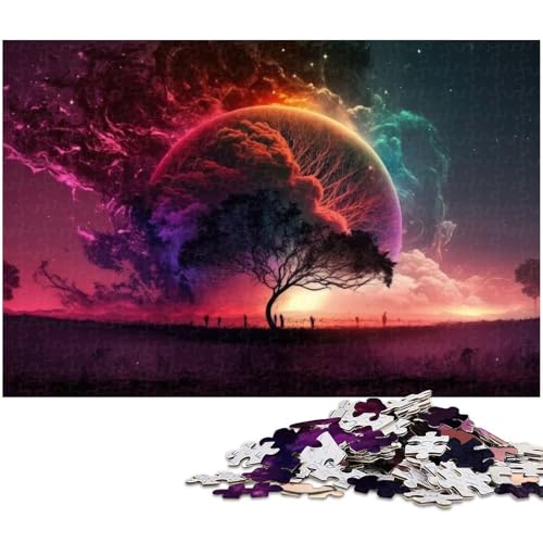 1000 teiliges Puzzle für Erwachsene Weltraum Fantasielandschaft EIN Kunstwerk für Teenager ab 14 Jahren (Größe 75 x 50 cm) von zouxangzz